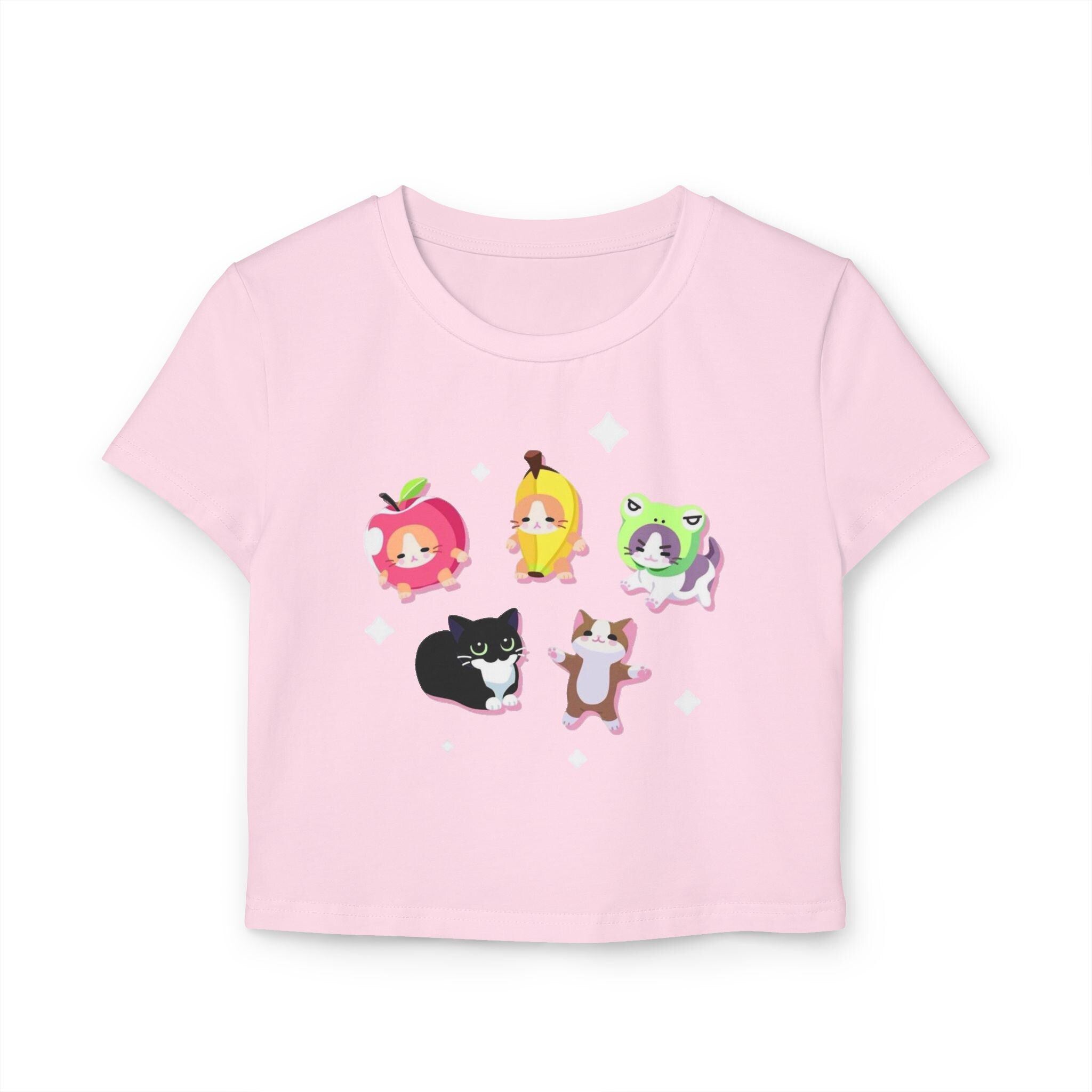 Meme Cat Baby Tee, Organic Cotton Slim Fit Summer Top - Kitty TeeHees