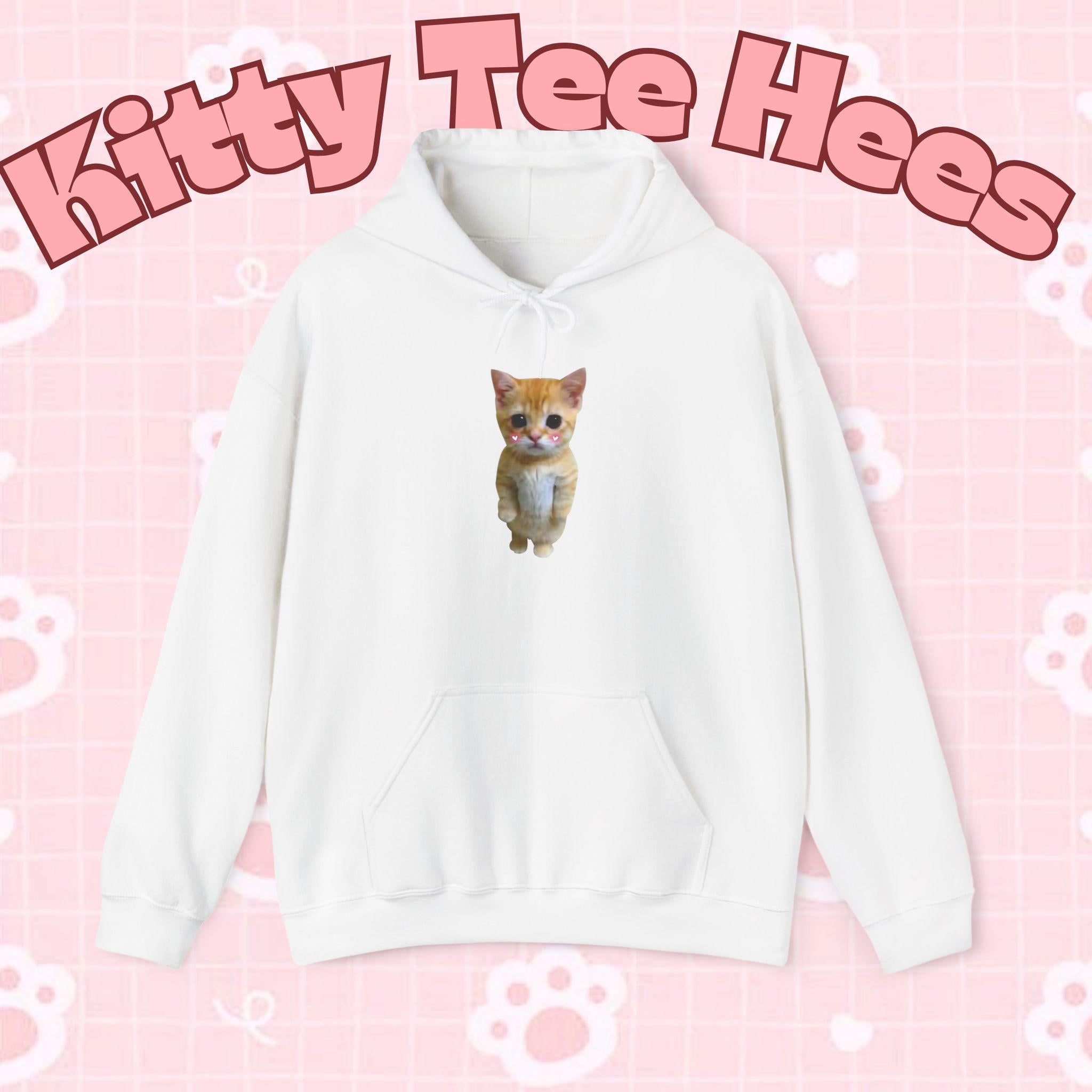 Funny Standing Cat Hoodie, Pet Lover Sweatshirt - Kitty TeeHees