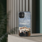 Clear Impact-Resistant Bangtan phone case by Printify featuring cute K-pop design, fits smartphones with stylish protection.