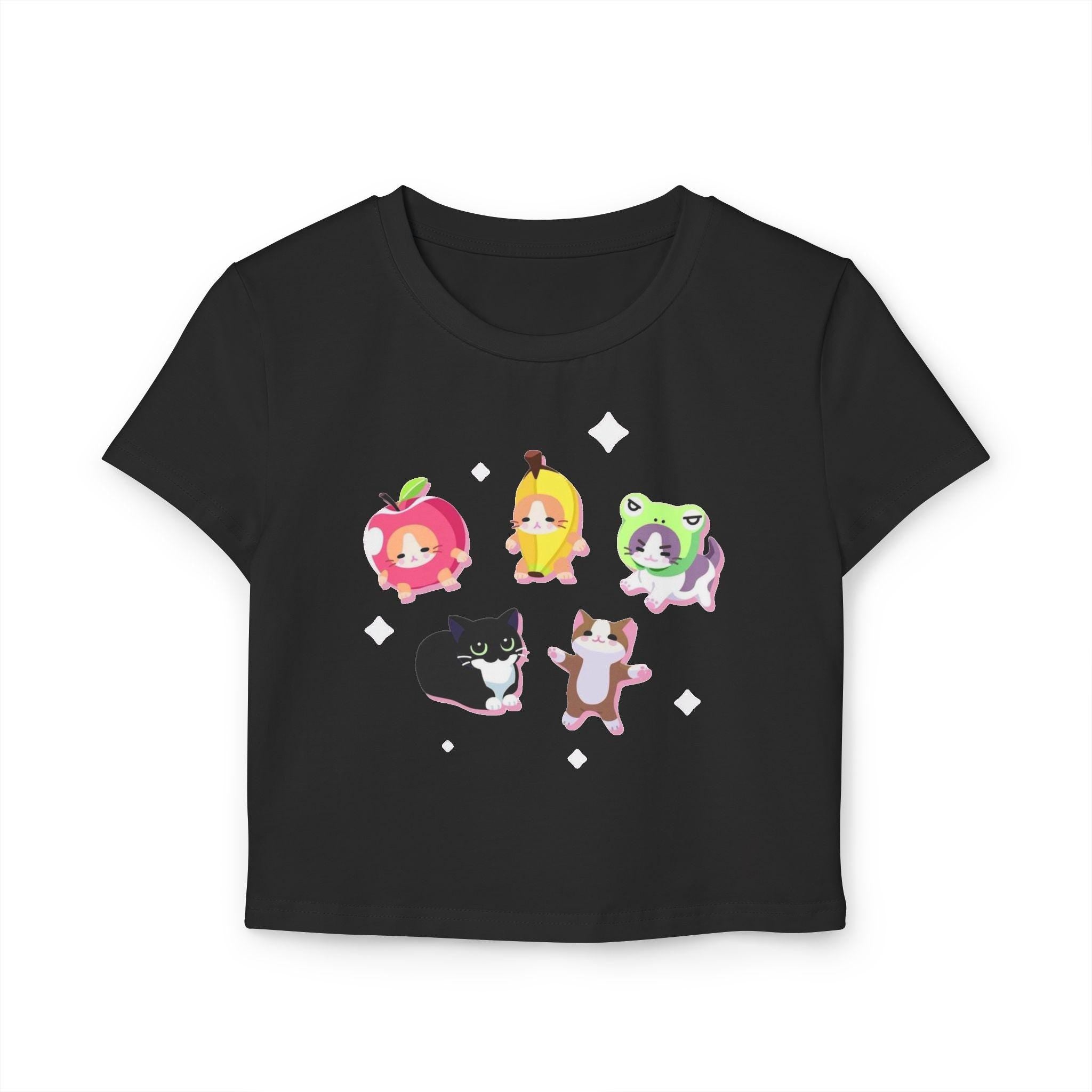 Meme Cat Baby Tee, Organic Cotton Slim Fit Summer Top - Kitty TeeHees