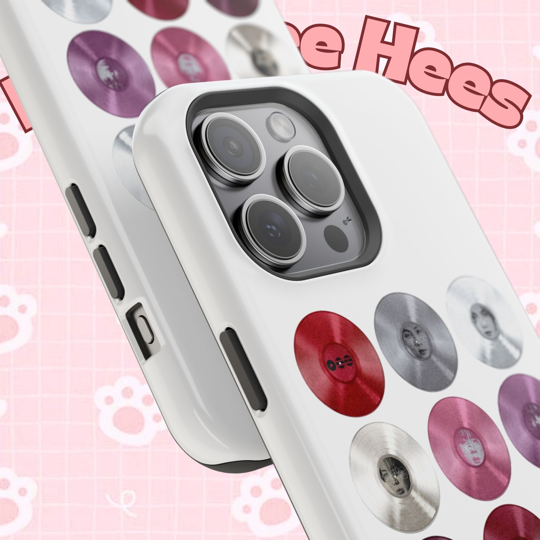 Printify BTS Arirang vinyl record grid phone case featuring impact-resistant design and BTS fan merchandise artwork.
