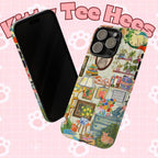 Cute cat portrait phone case for iPhone 17, stylish Printify framed cozy living room pet home design.