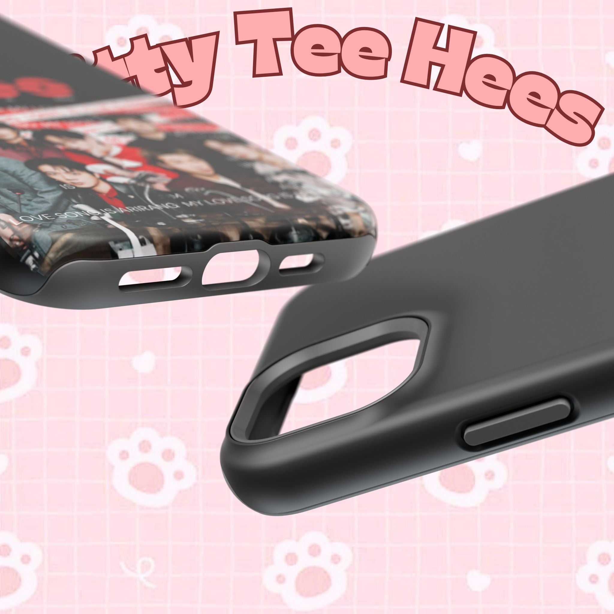 K-Pop BTS Bangtan phone case with fanmade concert design, impact-resistant, compatible with smartphones, featuring band photo artwork