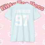 Custom BTS T-shirt featuring Jungkook, Jimin, V, J-Hope, RM, Suga, Jin, perfect for K-pop concert fans.