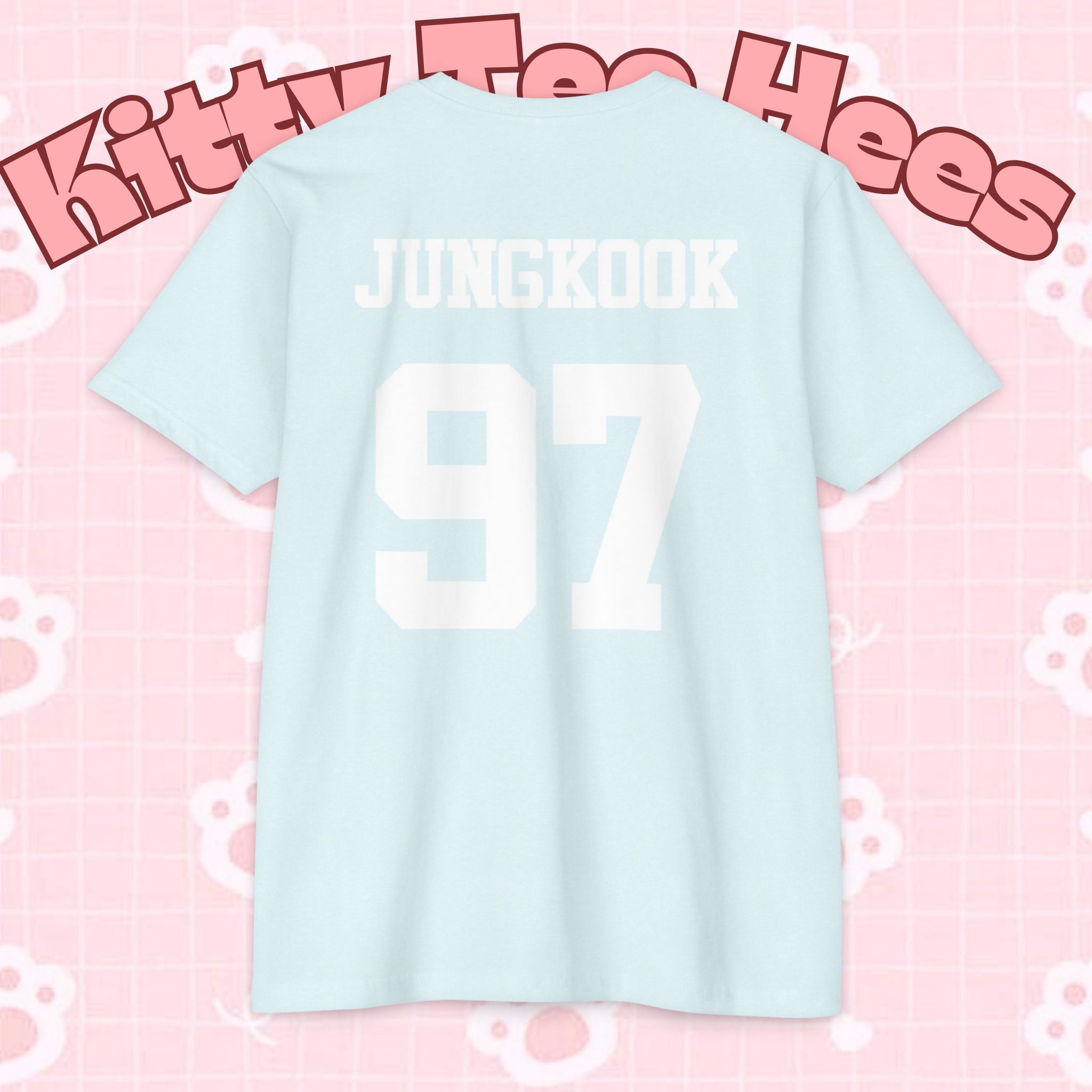 Custom BTS T-shirt featuring Jungkook, Jimin, V, J-Hope, RM, Suga, Jin, perfect for K-pop concert fans.
