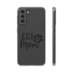 Copy of Cat Mom Flexi Phone Case, Cute Pet Lover Gift, Custom Cat Parent Accessory, Stylish Phone Cover, Cat Lover Merchandise - Kitty TeeHees