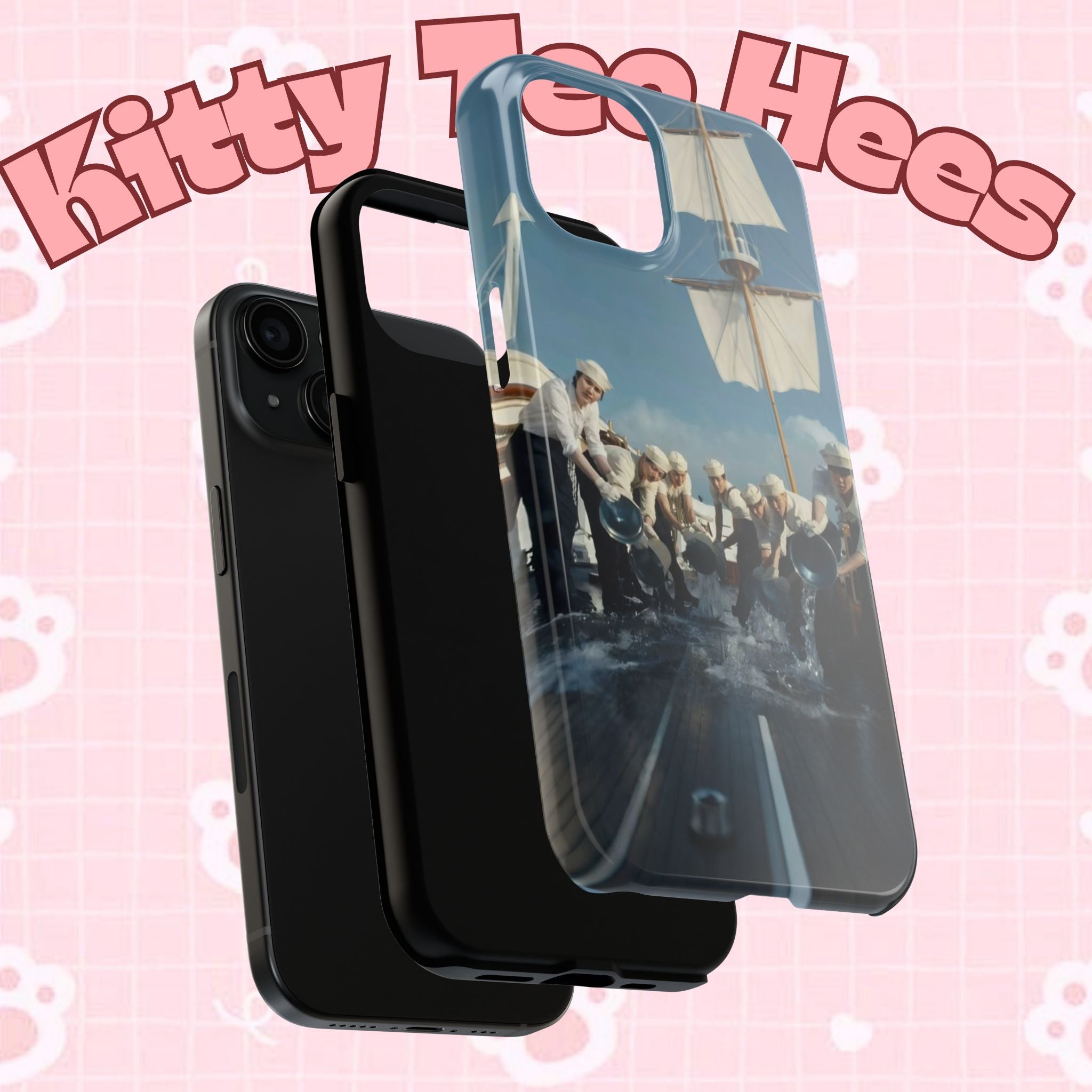 Cute Sailor BTS phone case with BTS Arirang design, featuring K-pop inspired artwork on a custom Printify phone case.