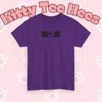 Black BTS Logo T-shirt by Printify featuring a minimal Bangtan emblem on the front, casual K-pop band style.