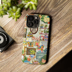Cute cat framed iPhone 17 case by Printify featuring a cozy pet portrait design on a stylish phone cover.