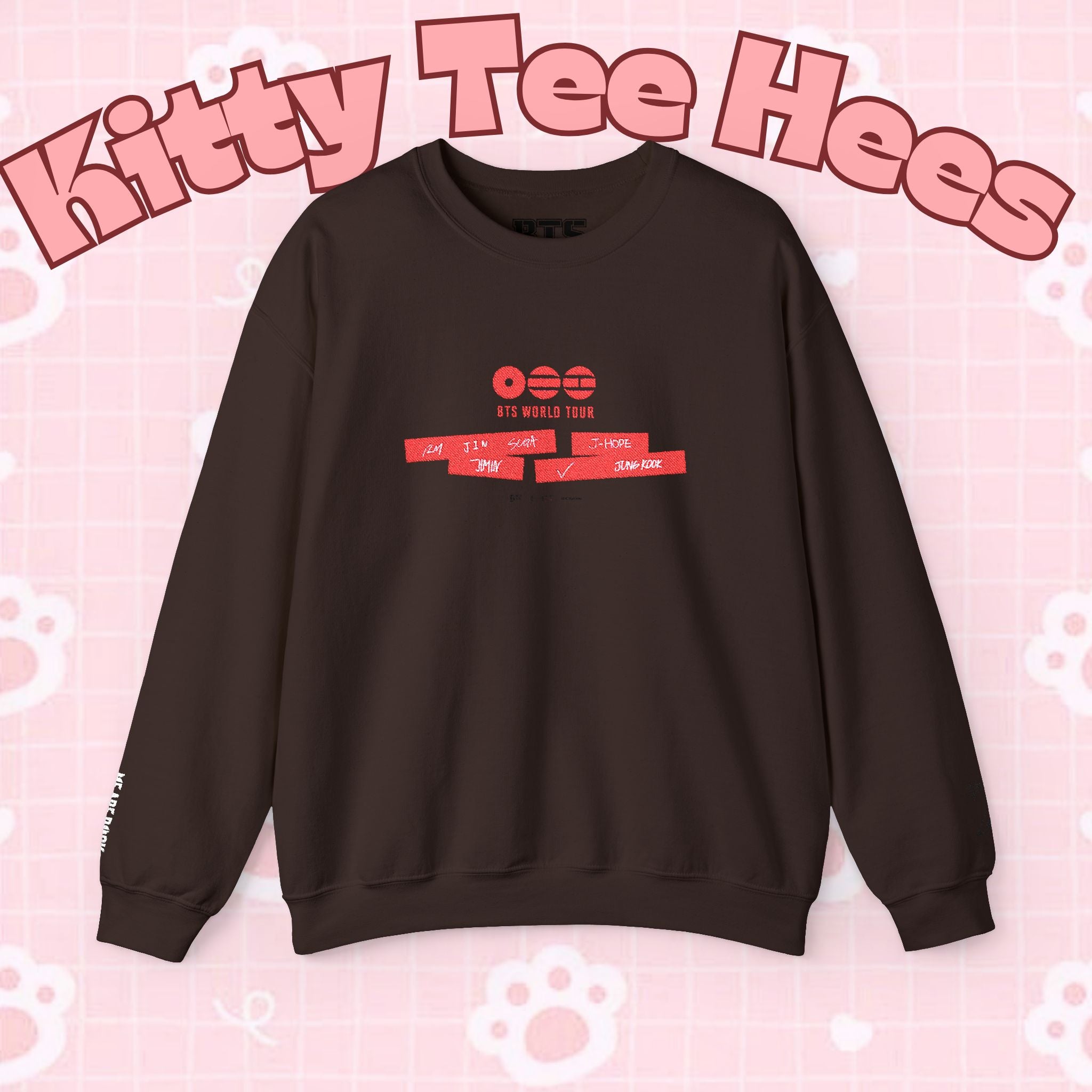 BTS ARIRANG 2026 comeback sweatshirt by Printify featuring a comfortable fit and graphic design for concert tour fans