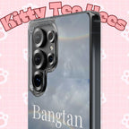 Clear impact-resistant phone case featuring cute Bangtan Boys (BTS) design, compatible with smartphones, by Printify.