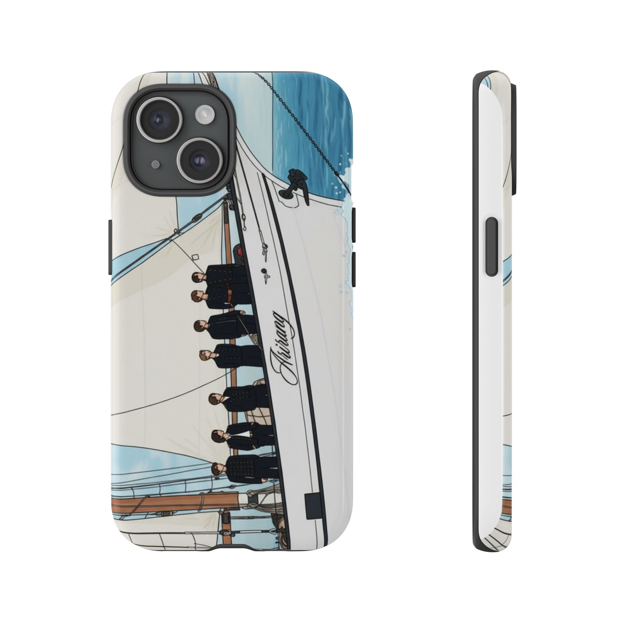BTS Arirang swim-themed phone case for iPhone 17 and Samsung, tough Bangtan concert phone case by Printify