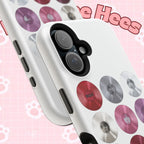 Impact-resistant Printify phone case featuring Bangtan Arirang BTS vinyl record grid design, ideal for BTS fans and collectors.