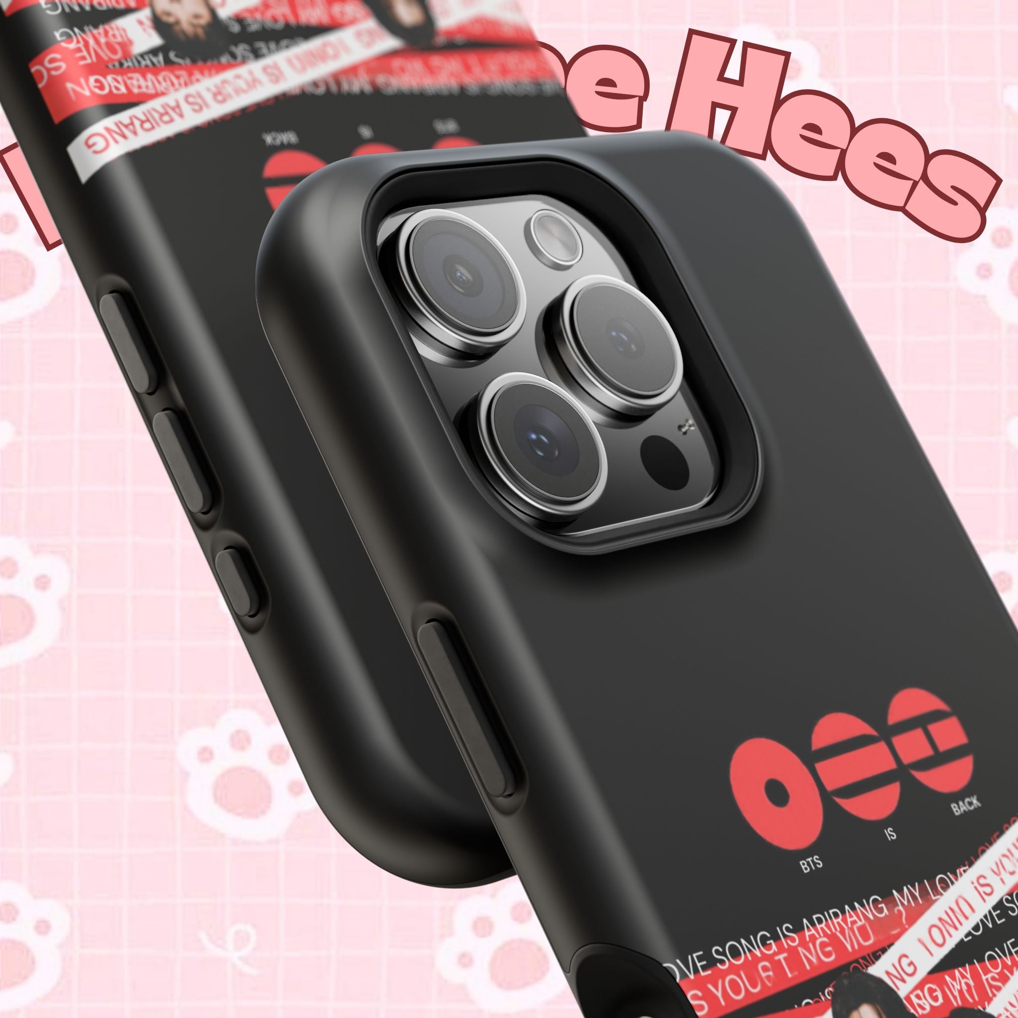 Impact-resistant phone case featuring BTS ARIRANG K-Pop Boy Band fanmade artwork, designed for ultimate protection.