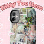 K-Pop BTS collage phone case for iPhone and Samsung with pastel hot air balloon and aesthetic design, durable tough protective cover