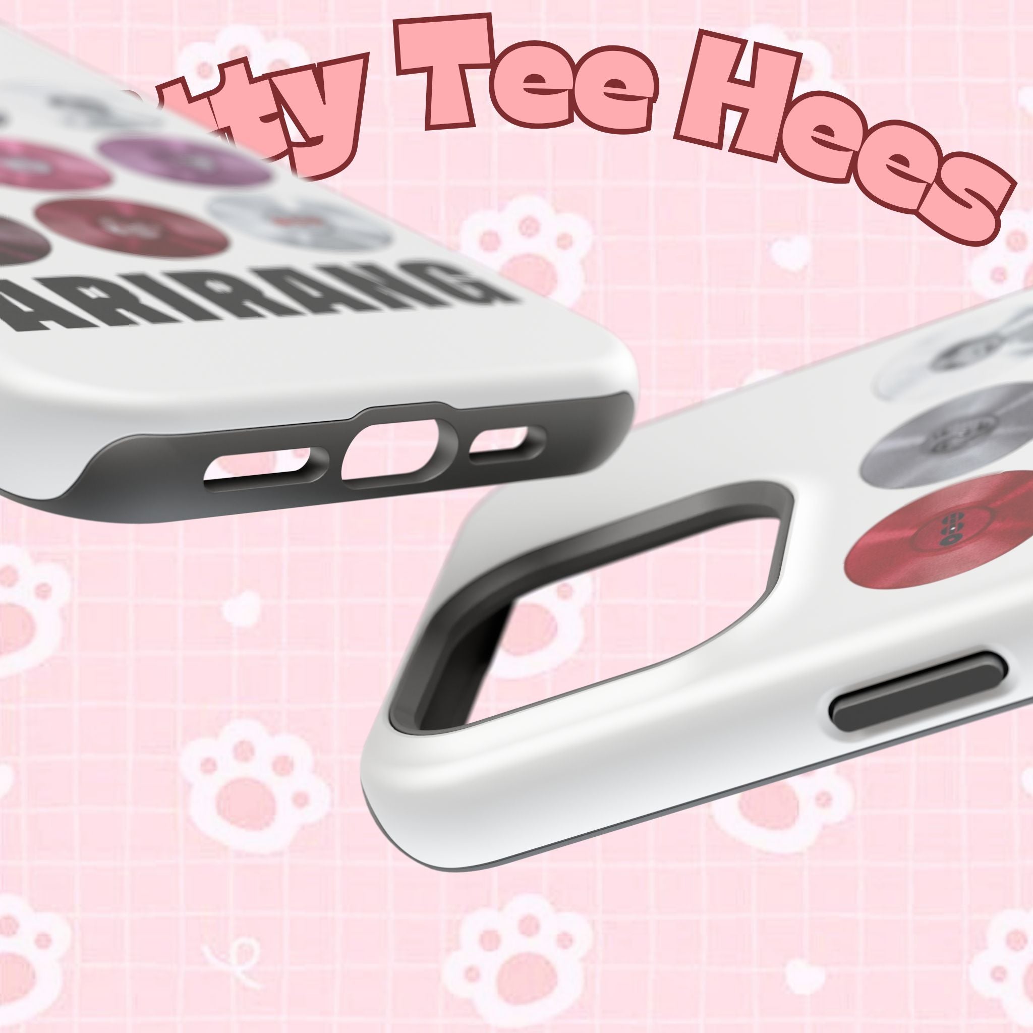 Printify BTS Arirang vinyl record grid phone case featuring impact-resistant design with cool BTS Arirang fan merchandise graphics.