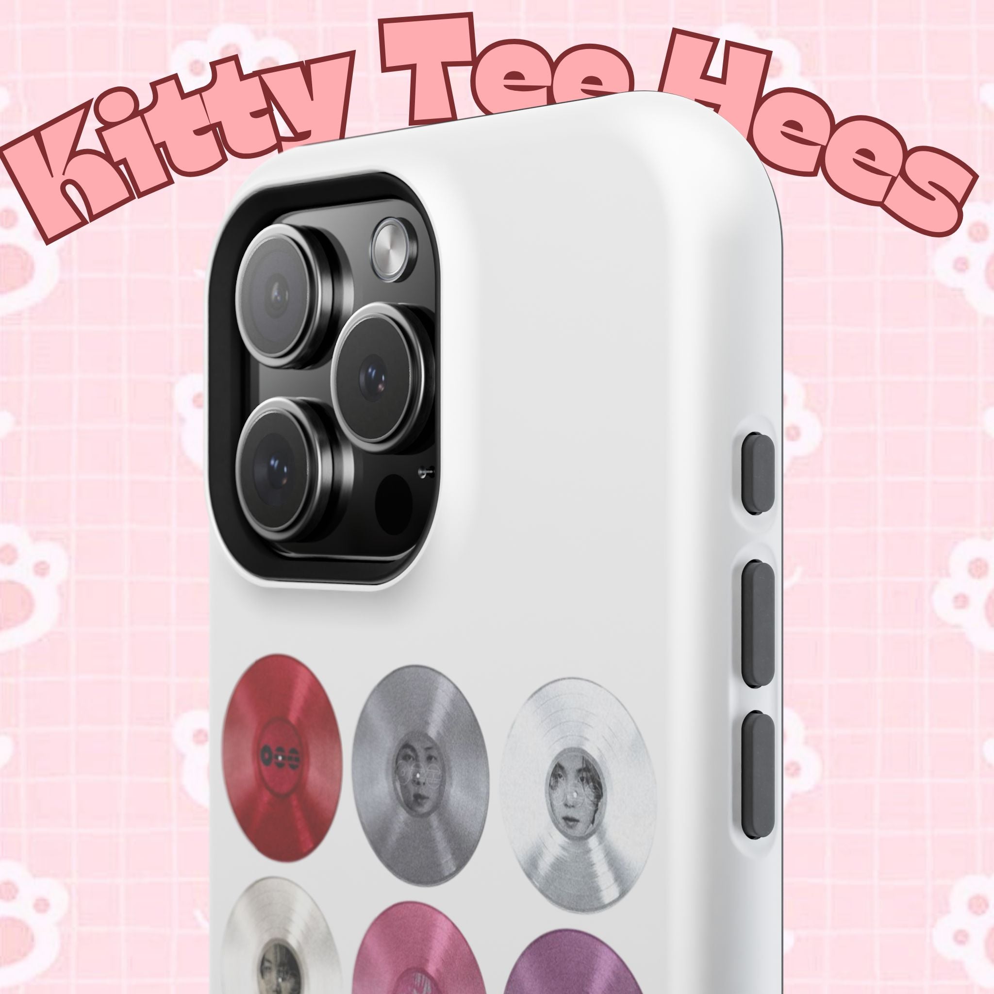 Printify BTS Arirang vinyl record grid phone case with impact-resistant design featuring BTS fan merchandise.