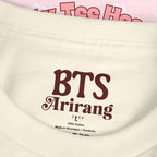Bangtan arirang cool Flame Logo T-Shirt by Printify featuring a back print design and vibrant flame graphic on a casual tee.