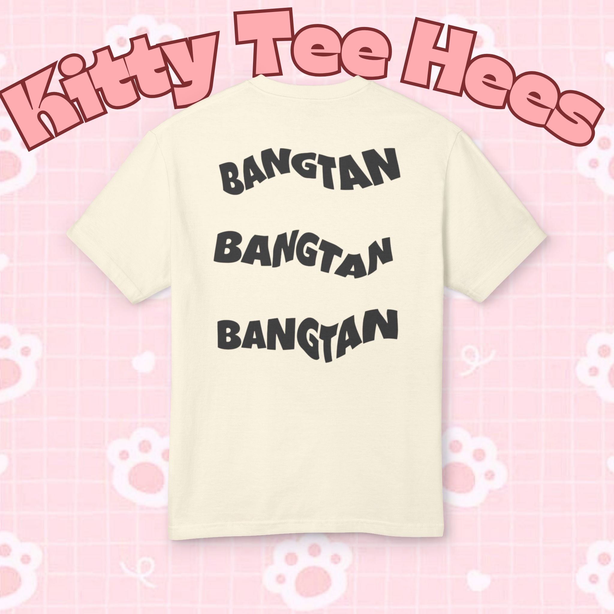 Bangtan Arirang Cool Flame Logo T-Shirt with back print, casual cotton tee by Printify featuring vibrant flame logo design.