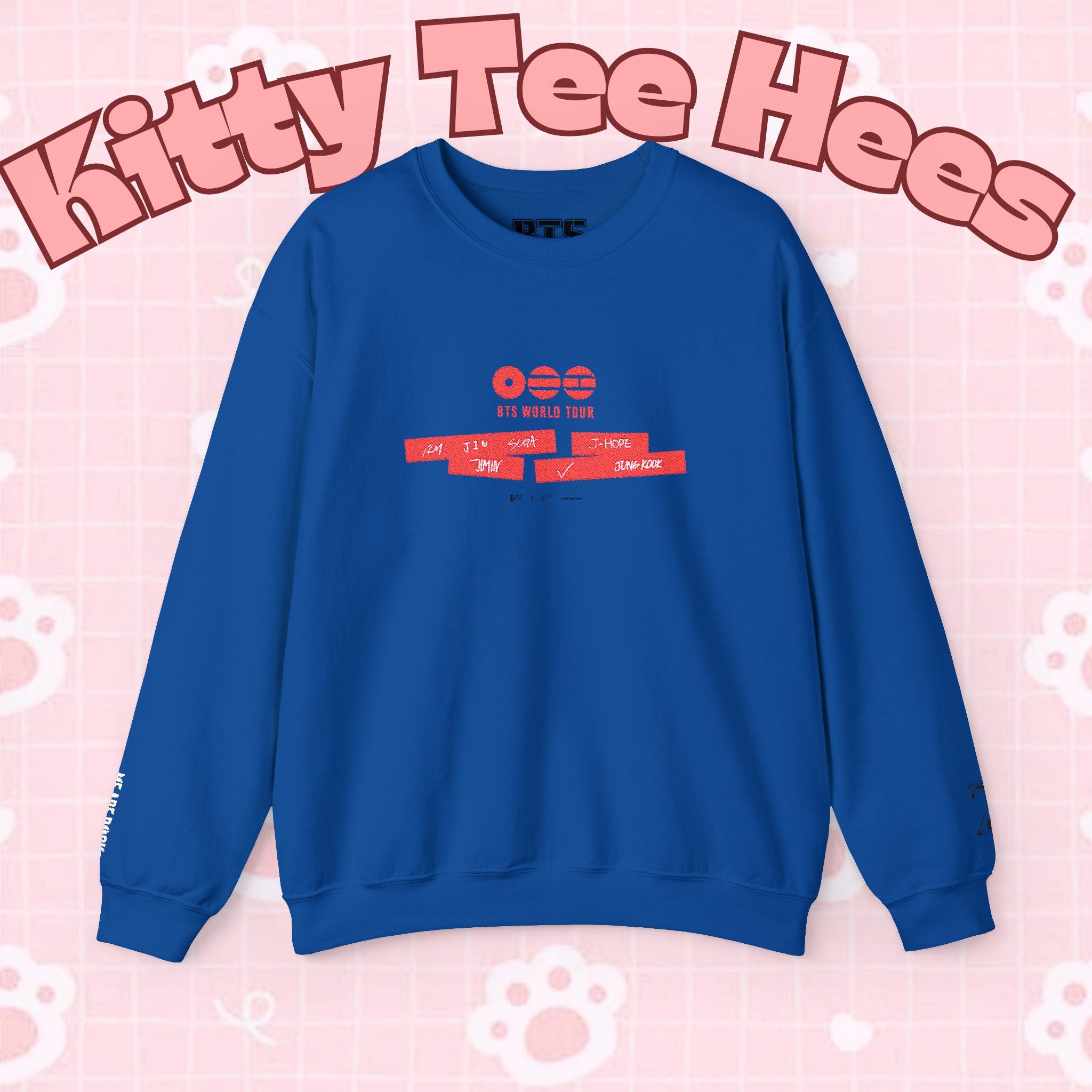 BTS ARIRANG 2026 comeback sweatshirt by Printify featuring bold concert tour design on soft fabric