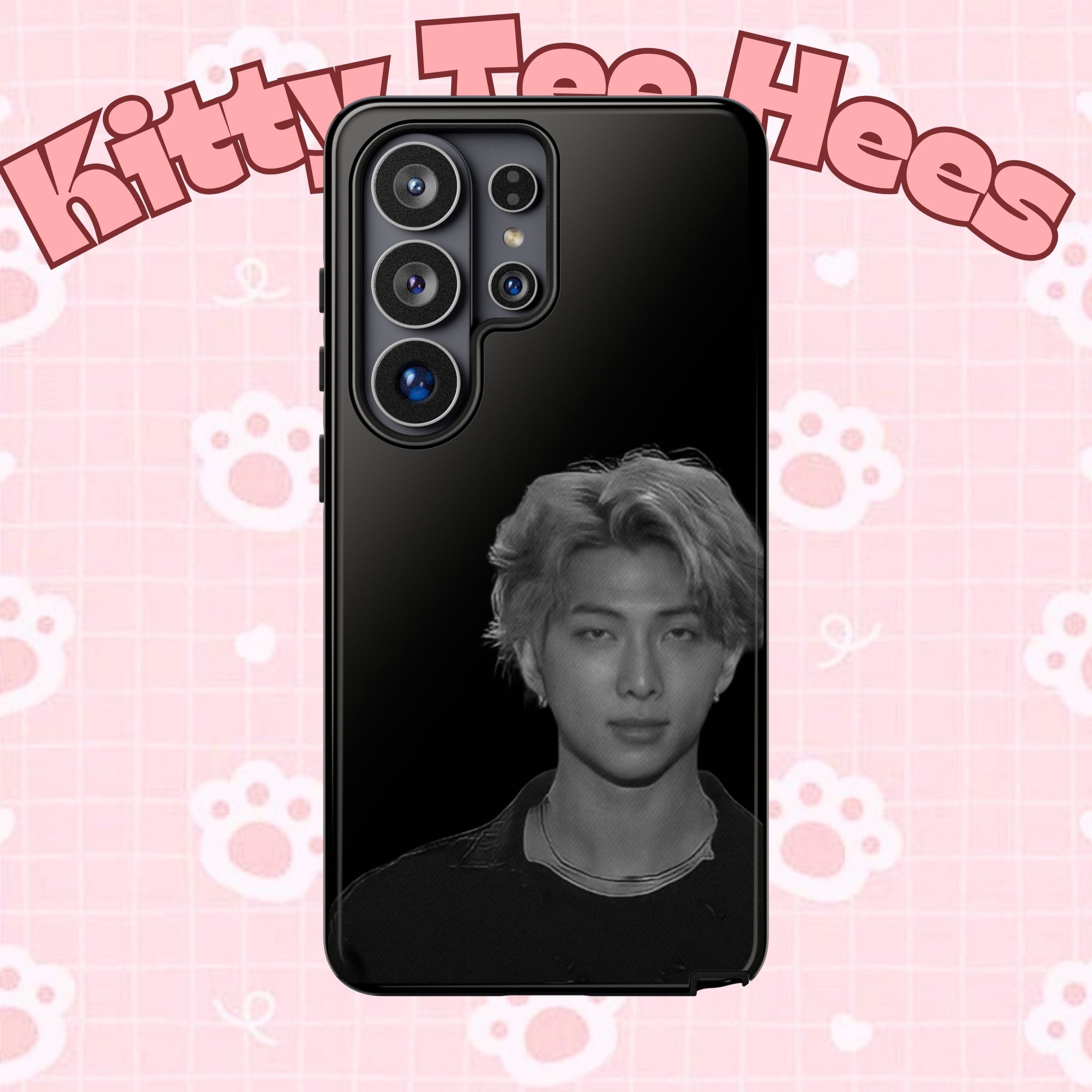 Namjoon BTS concert-themed iPhone case by Printify, tough protective phone case with custom design featuring BTS artwork.