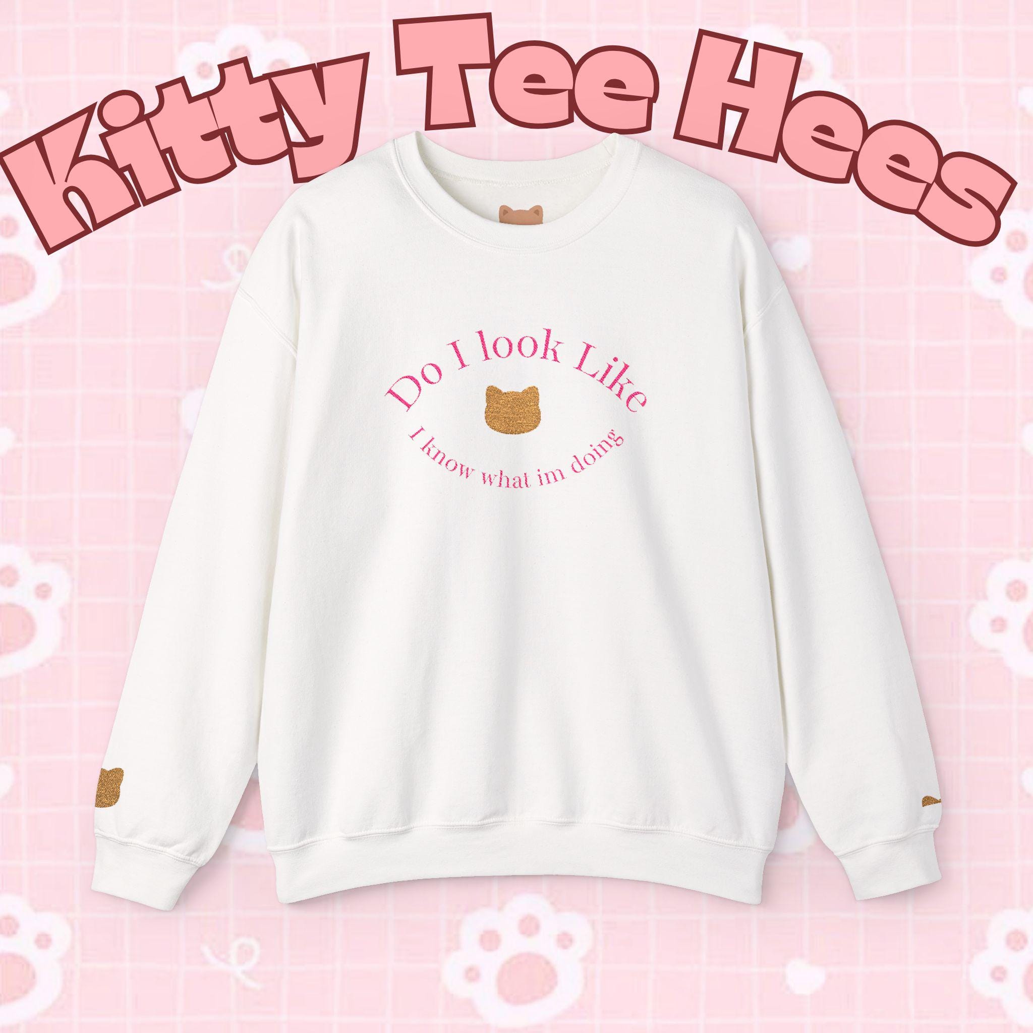 Funny Cat Cozy Pullover Sweatshirt | Cat Illustration, Cozy Vibes, Christmas 2025 gift, pet lovers - Kitty TeeHees
