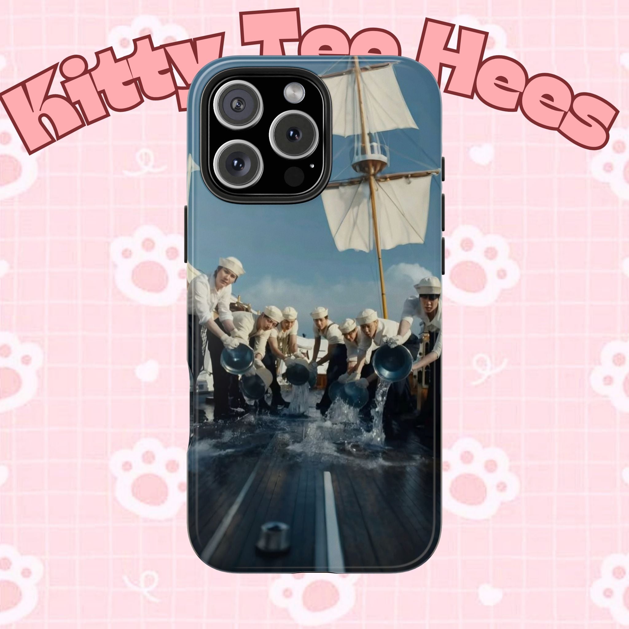 Cute Sailor BTS phone case featuring colorful K-pop design, perfect for BTS fans and concert outfits.