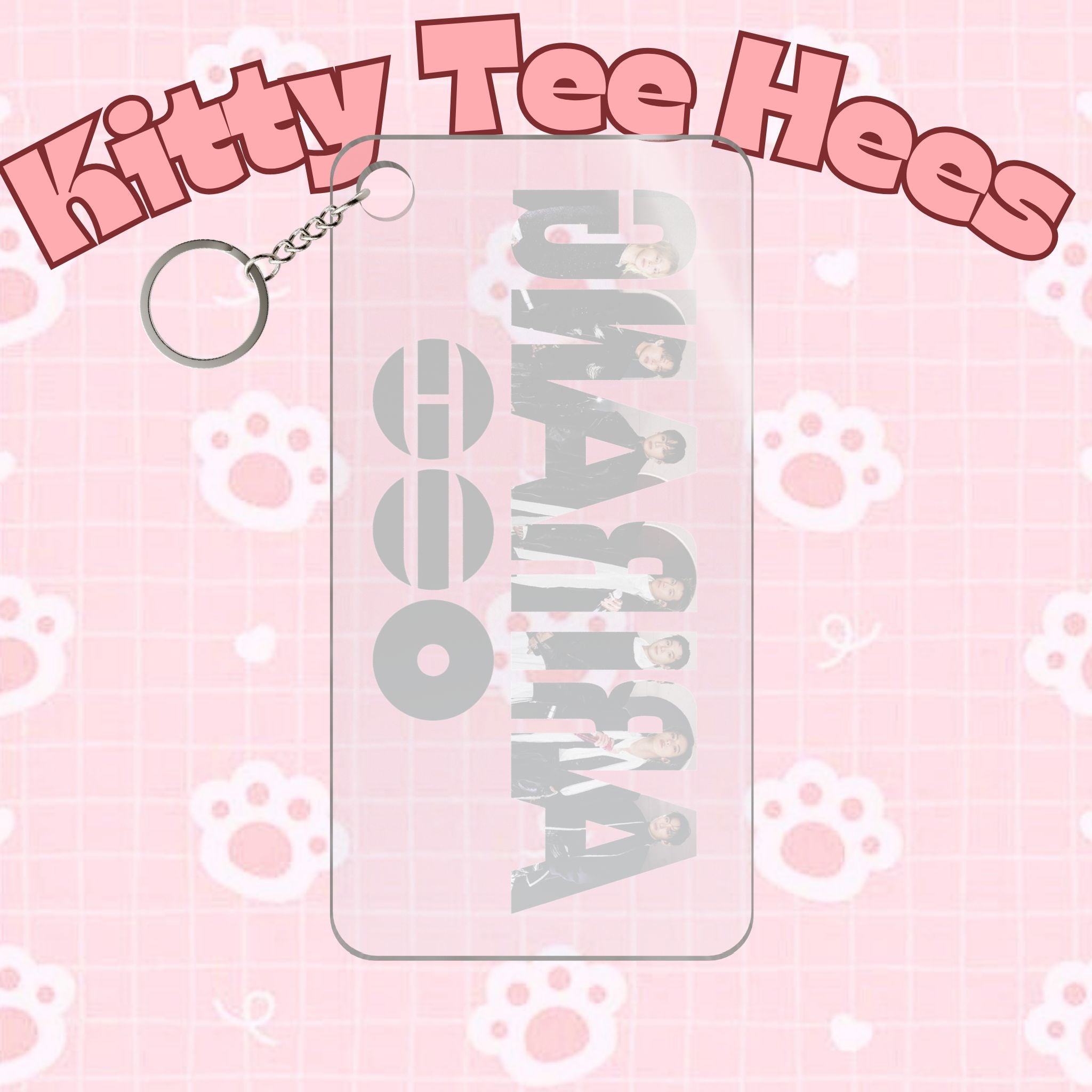 Clear Arirang BTS keychain featuring the Bee Logo, perfect K-pop accessory with a cute, transparent design from Printify.