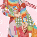 Printify strawberry picnic floral long sleeve dress with all-over print, perfect for spring and summer garden outings.