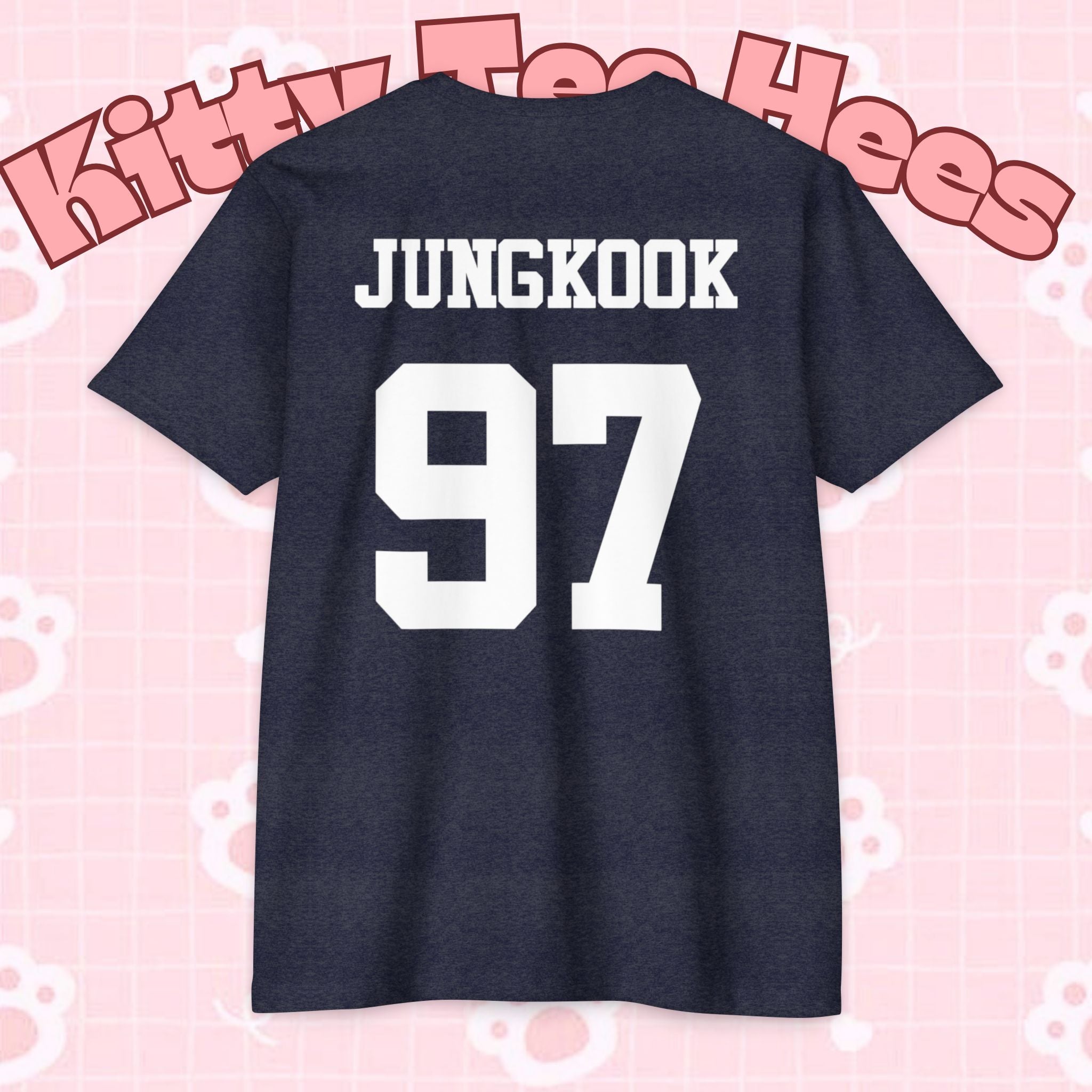 Custom BTS T-shirt featuring Jungkook, Jimin, Taehyung, J-Hope, RM, Suga, Jin, and Bangtan Boys for 2026 K-pop concert.