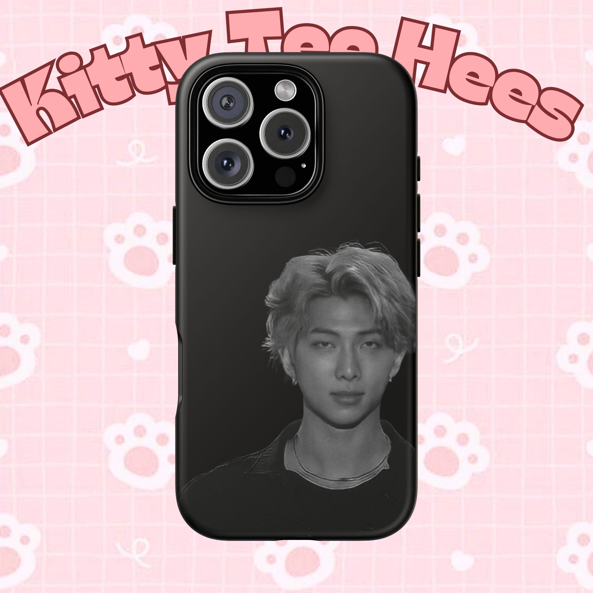 Namjoon BTS concert themed iPhone case by Printify, featuring a durable protective design with vibrant concert-inspired artwork.