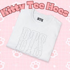 Printify BTS classic T-shirt featuring a simple outline design of Bangtan Boys, perfect for K-pop fans and BTS enthusiasts.