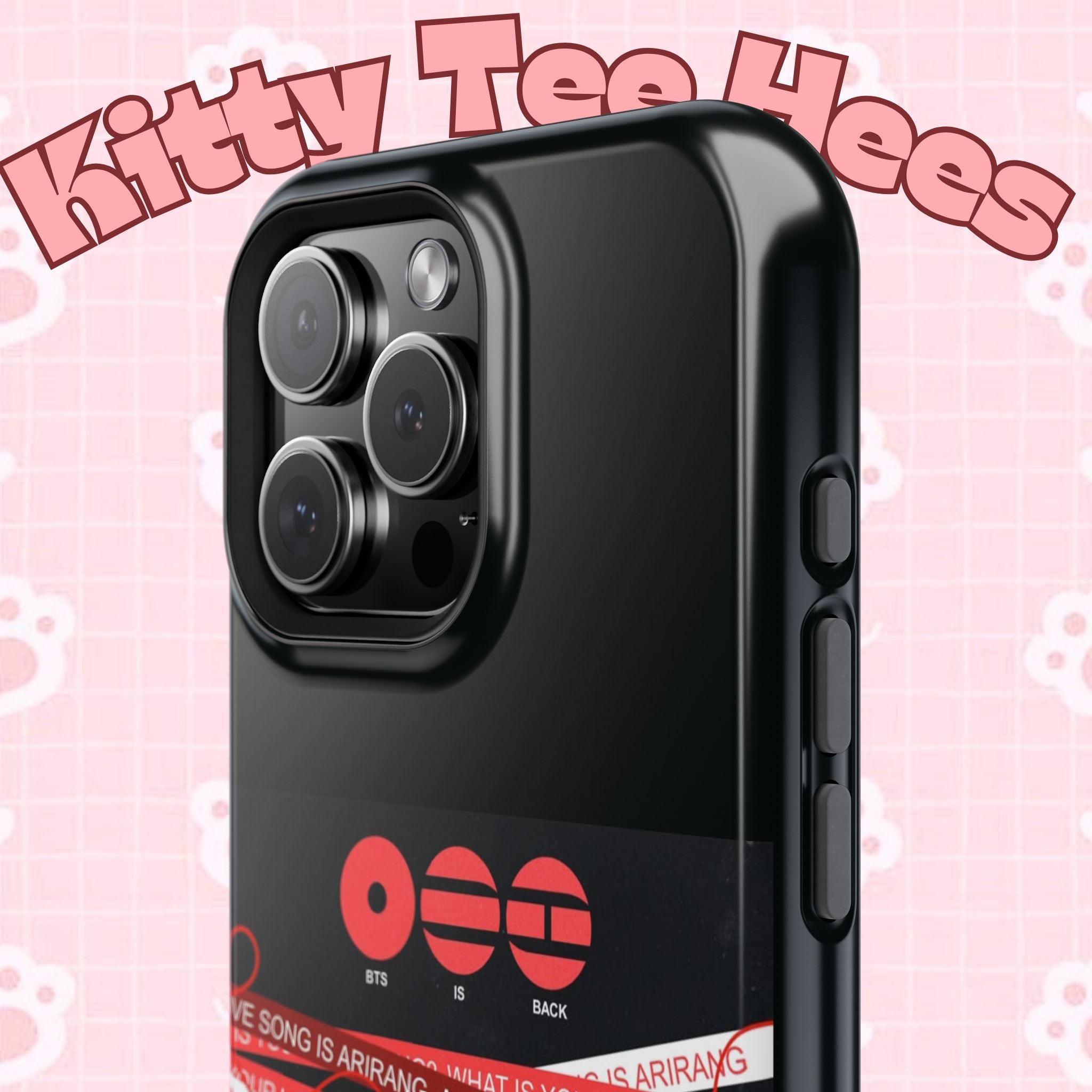 Printify BTS Arirang phone case featuring Bangtan concert design, impact-resistant K-Pop band photo phone cover for smartphones.