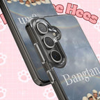 Clear impact-resistant phone case with Bangtan K-pop design, featuring cute graphics on a Printify phone case for smartphones.