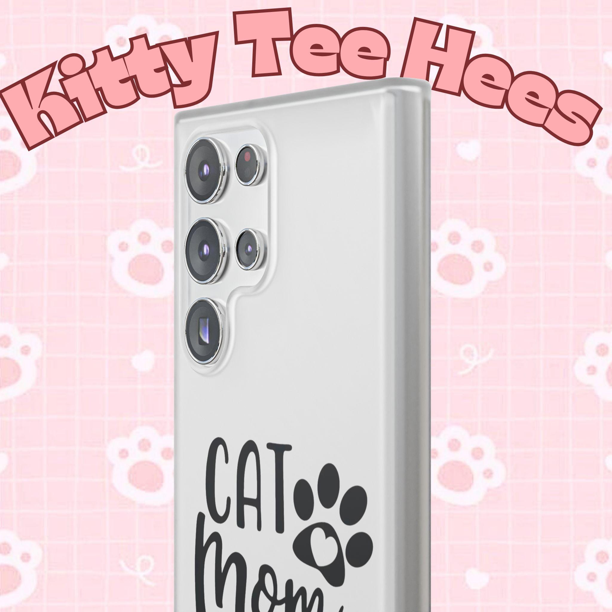 Copy of Cat Mom Flexi Phone Case, Cute Pet Lover Gift, Custom Cat Parent Accessory, Stylish Phone Cover, Cat Lover Merchandise - Kitty TeeHees