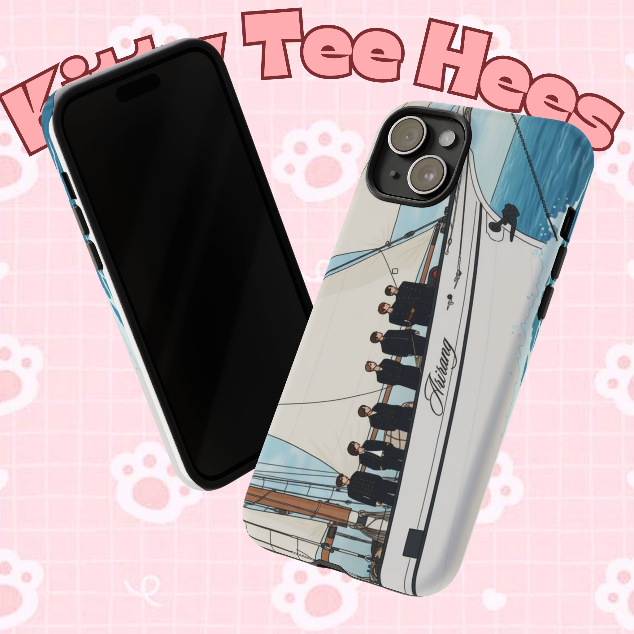 Printify BTS Swim phone case for iPhone 17 and Samsung, tough Bangtan concert-themed phone case with colorful design.