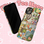 Cute cat portrait phone case for iPhone 17, stylish printed design, durable protective cover featuring a cozy cat image.