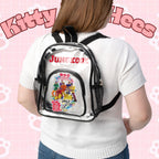 Transparent PVC BTS concert stadium backpack with clear design, ideal for school and event security, by Printify.