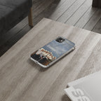 Clear Impact-Resistant Bangtan phone case featuring cute K-pop design from Printify, designed for smartphones.