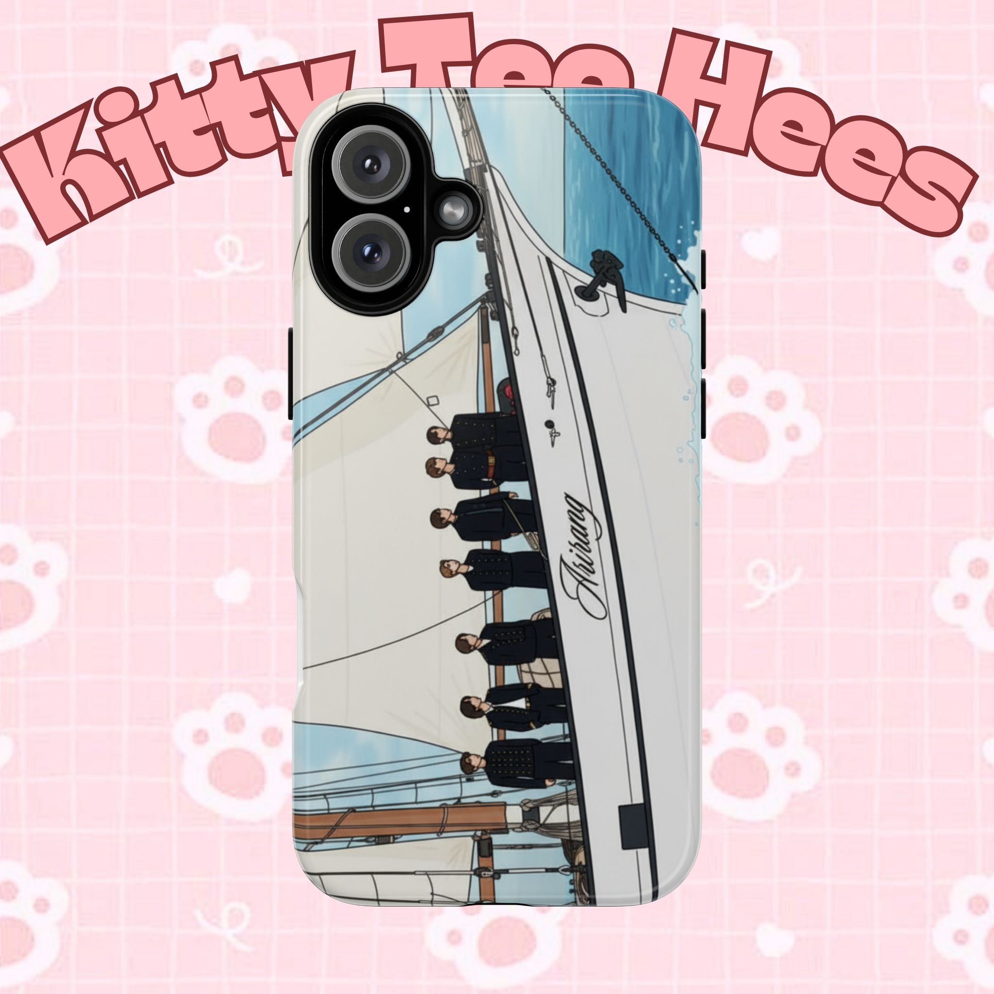 Printify BTS Swim phone case for iPhone 17 and Samsung, featuring concert-themed design and durable Tough Case material.