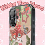 Strawberry head cat phone case, iphone 17 case,Cute Animal Clear Phone Case, Whimsical Nature Design, Perfect Gift for Cat Lovers - Kitty TeeHees