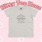 Printed BTS Merry Go Round Arirang 2026 album T-shirt with carousel sketch and lyric script back print, casual unisex tee.