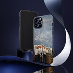 Cute BTS Swim case for iPhone and Samsung, Sailor Bangtan design, featuring colorful sailor-themed artwork by Printify.