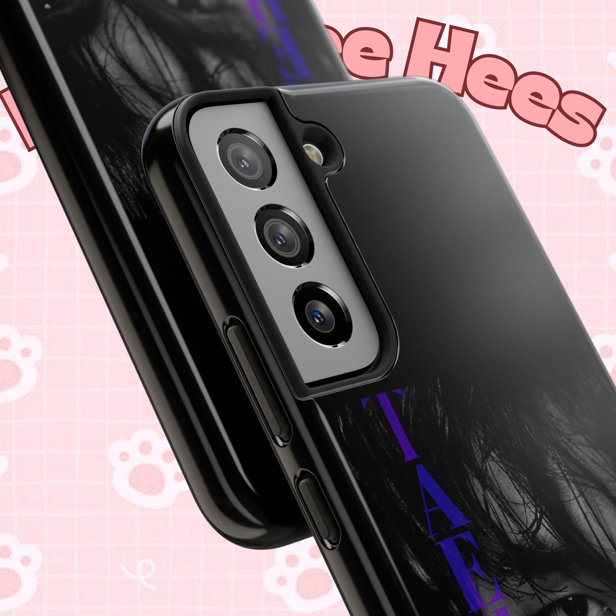 Dark Bangtan BTS phone case featuring Kim Taehyung (V) design for iPhone and Samsung, made by Printify.