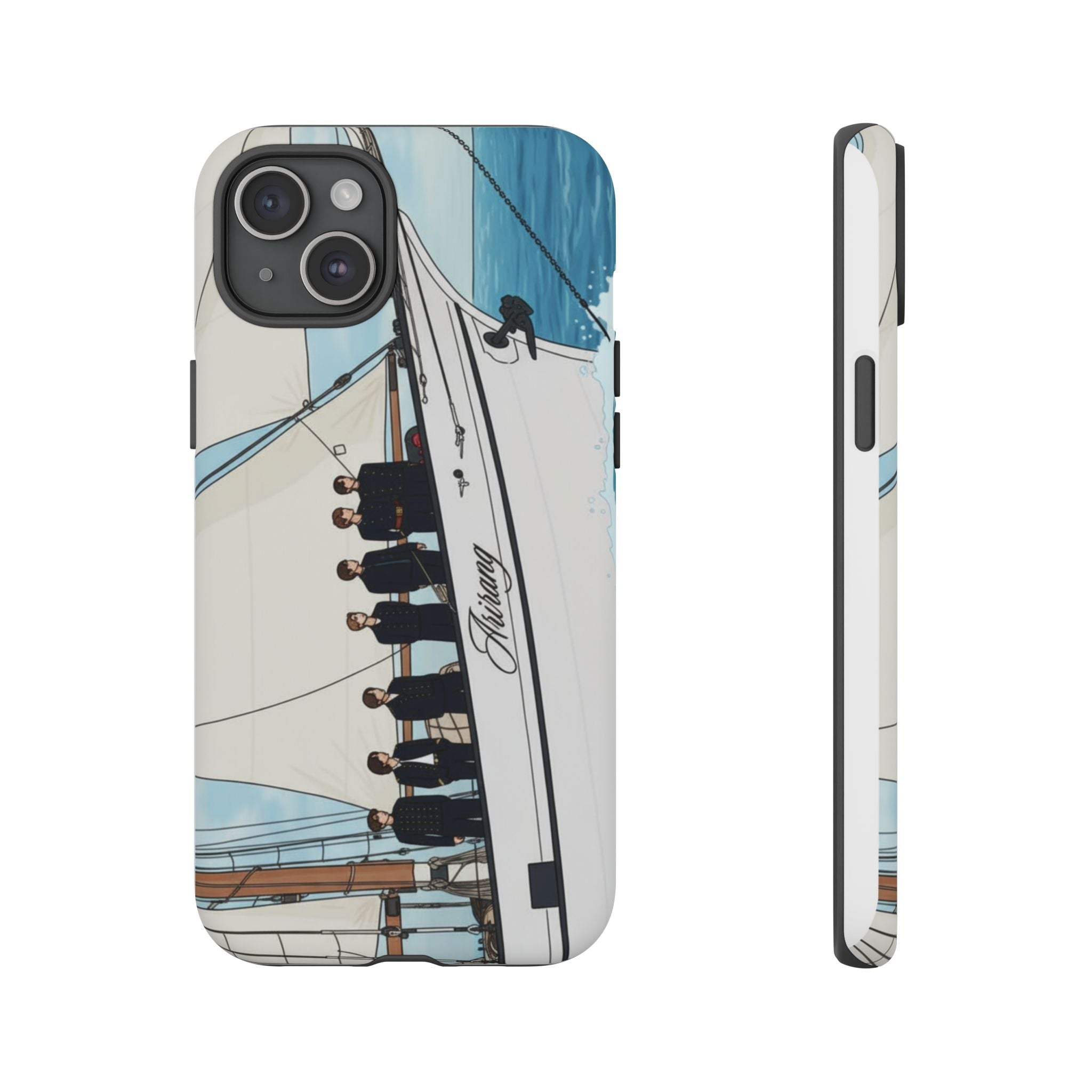 Printify BTS Arirang swim themed phone case for iPhone 17 and Samsung, featuring Bangtan concert design and tough protection.