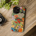 Golden Orange phone case, heavy duity cute case, Asthetic case, Dual Layer Protection - Kitty TeeHees