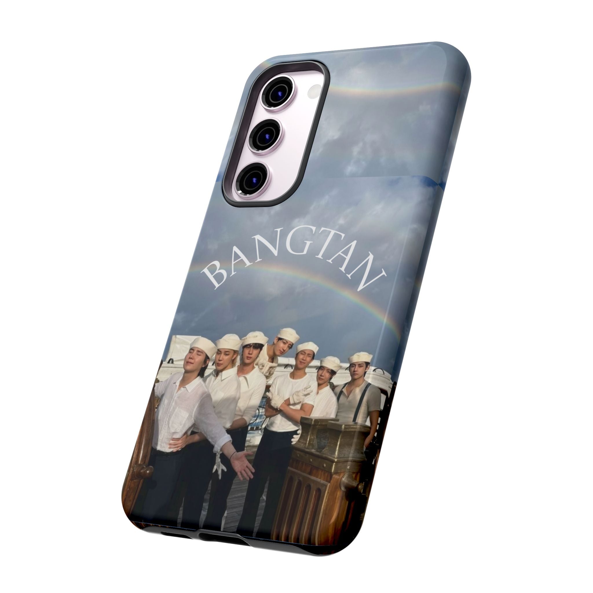 Cute Sailor BTS Swim phone case for iPhone and Samsung featuring Bangtan Sailor design by Printify.
