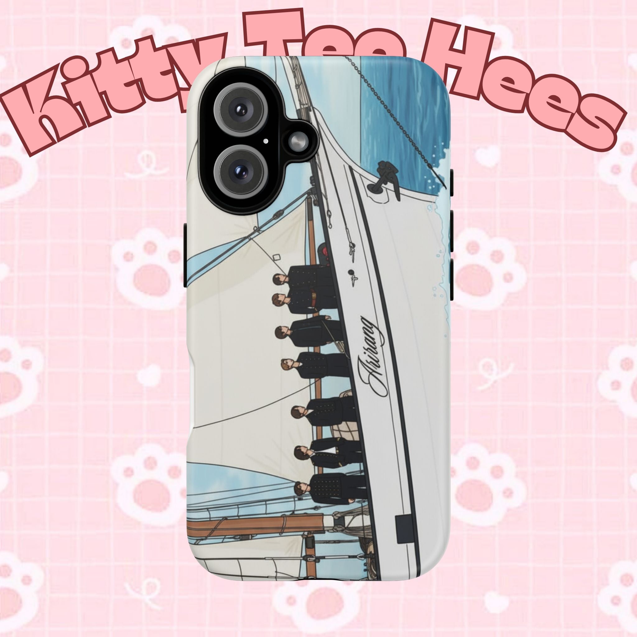 BTS Arirang swim themed phone case for iPhone 17 and Samsung, durable tough case with concert-inspired design by Printify