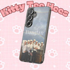 Clear impact-resistant phone case featuring cute Bangtan K-pop design, designed for phones with stylish protection from Printify.