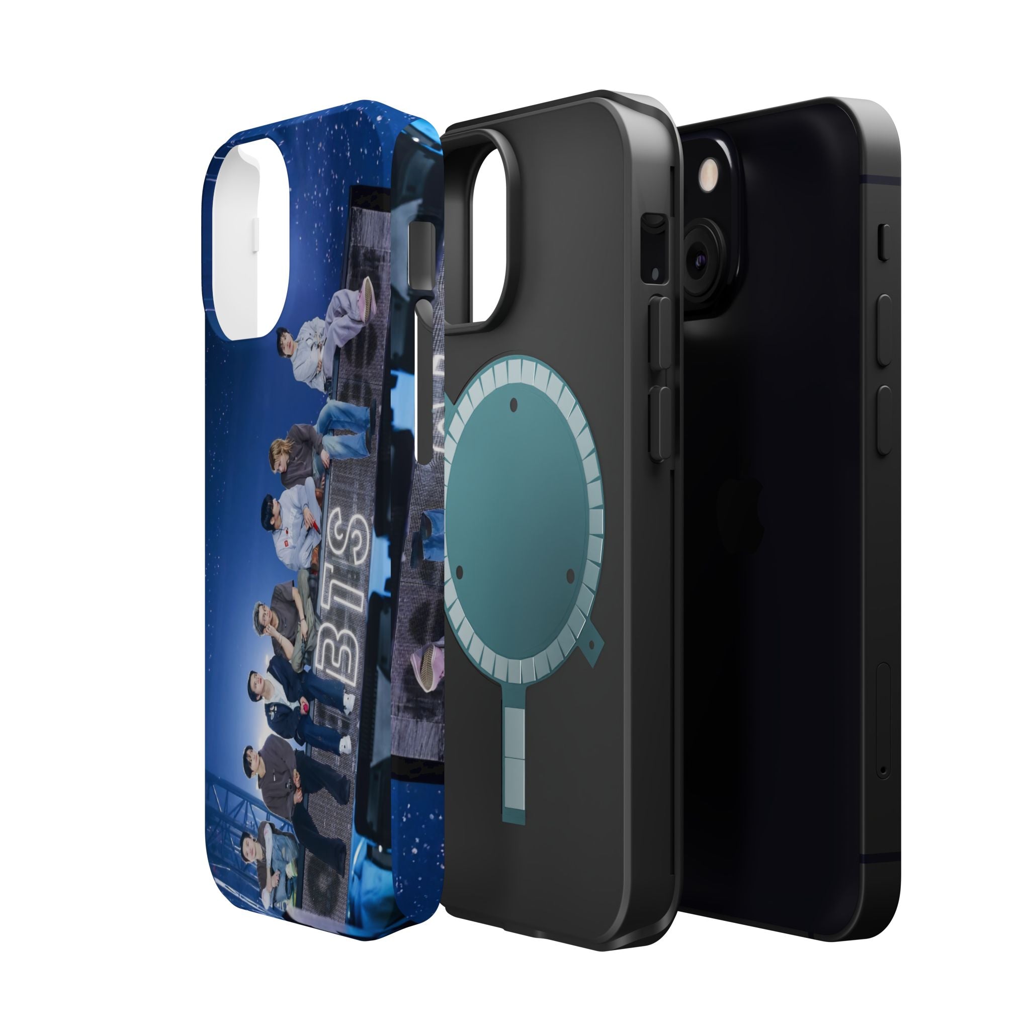 Impact-resistant BTS Bangtan World Tour Arirang phone case for iPhone 17 and Samsung 26 Ultra, featuring colorful tour design.